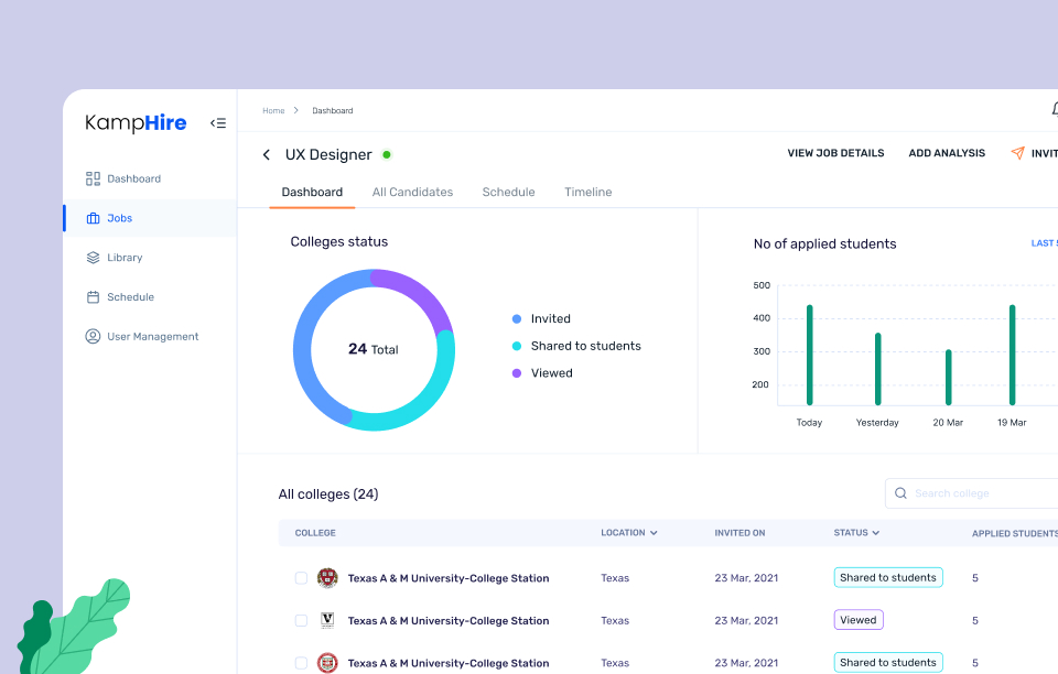 Campus Automation Solution interface screenshot