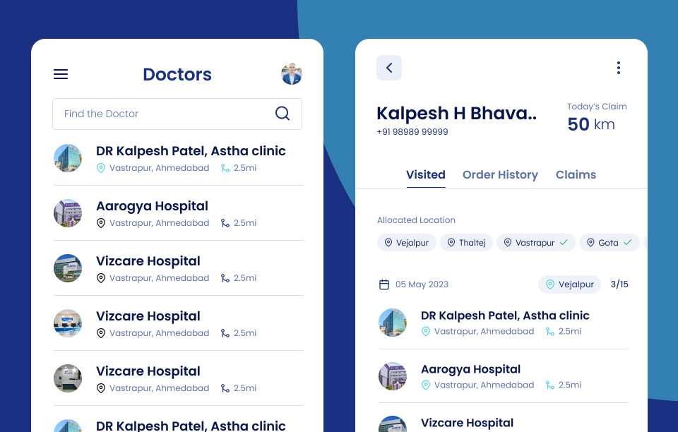 MR app for pharmaceutical field sales reps screenshot 3