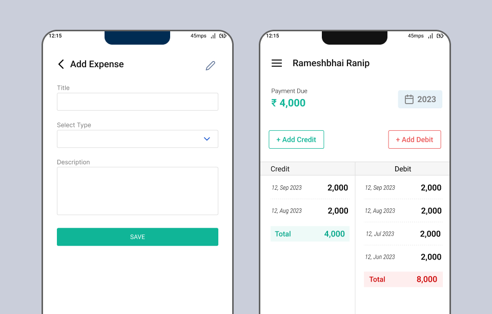 Shop ledger app screenshot 2