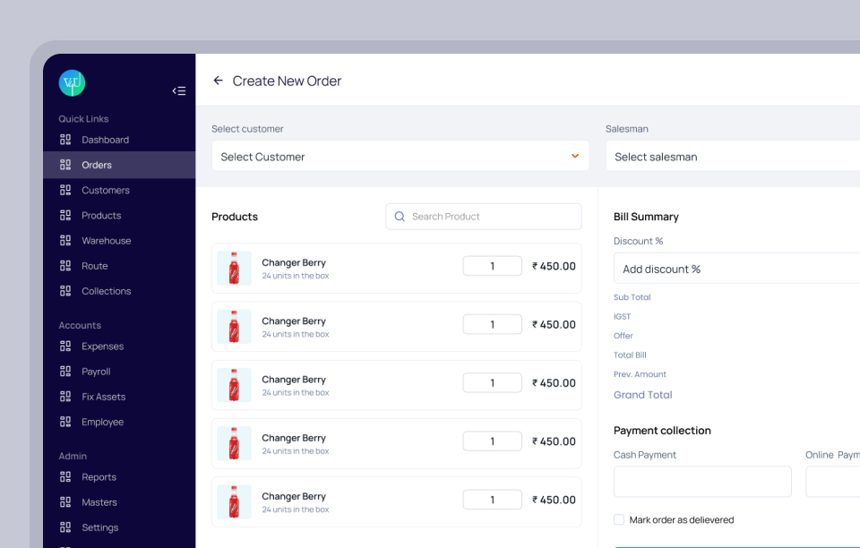 Vepar4u order management platform screenshot 4